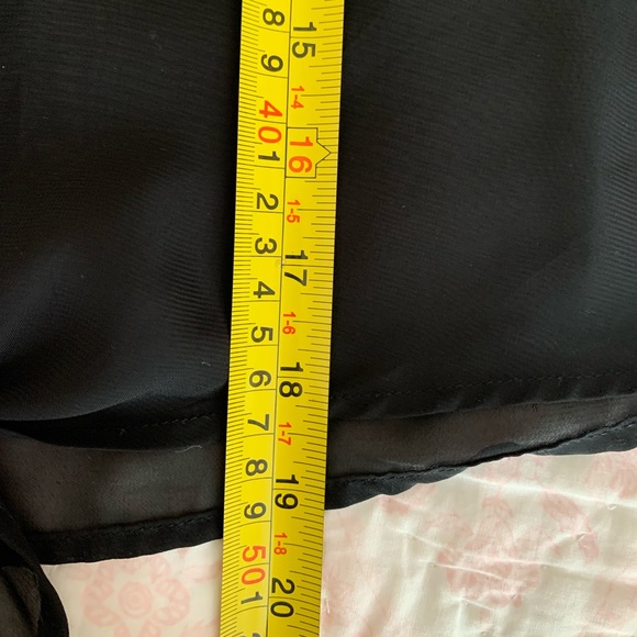 Blouse & Tank Top Set 2 PCS Tie Front Shell Ruffle Black D Signed Disney Girl XL - Picture 11 of 16